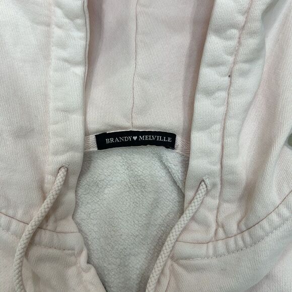 Brandy Melville Pink Cropped Hoodie - Picture 2 of 6